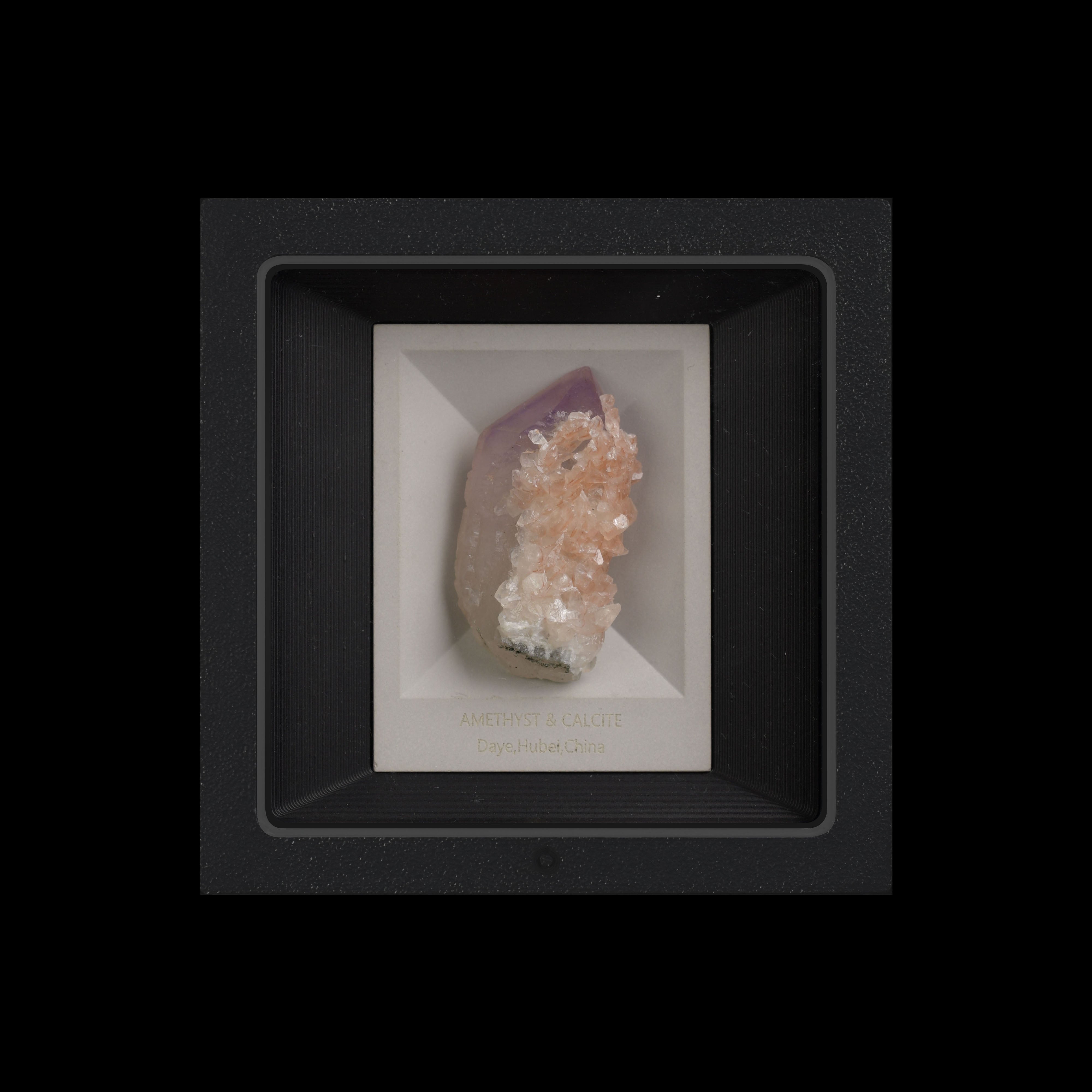 Amethyst &amp; Calcite;Crystal Gift,mood light,Mineral Specimen💚Heart