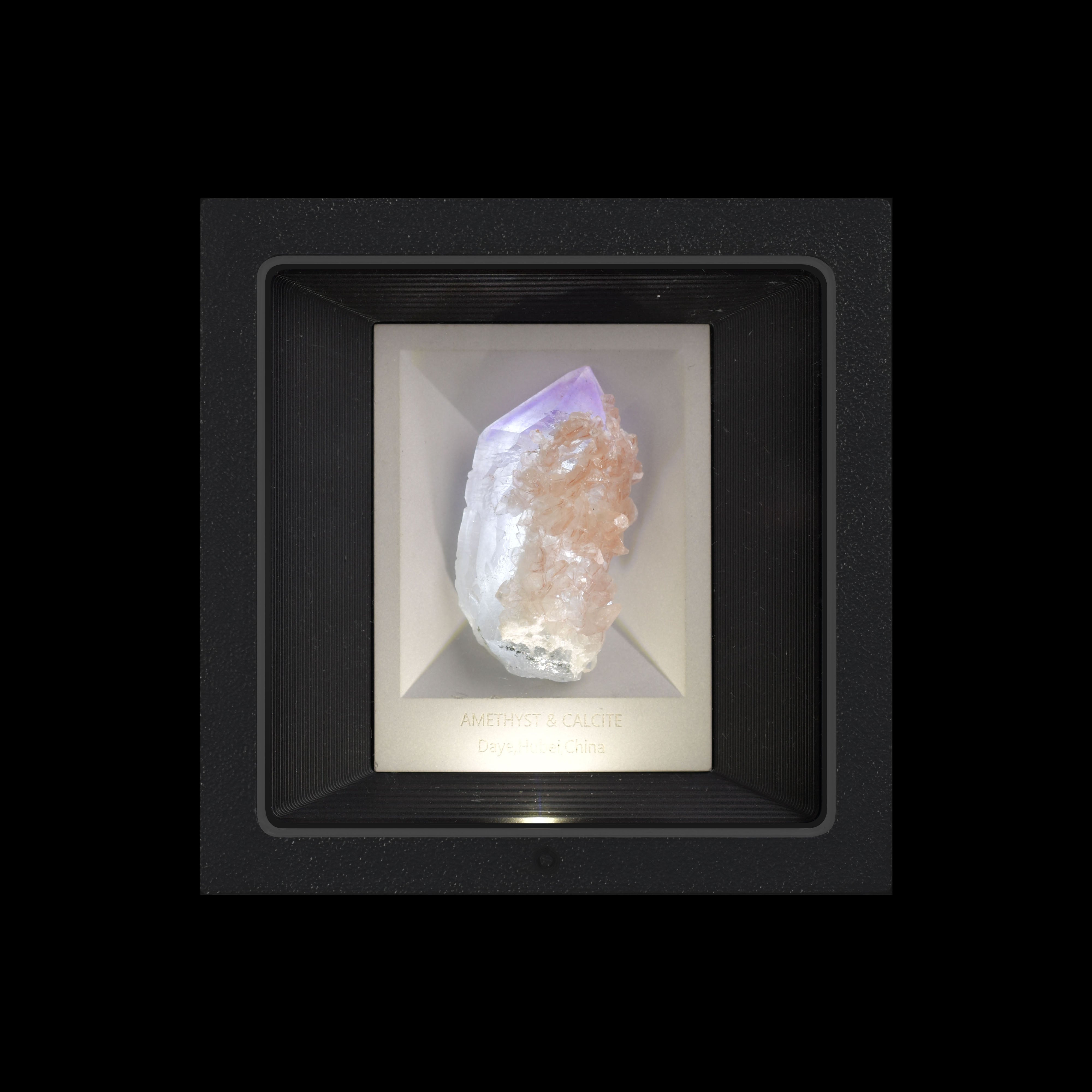 Amethyst &amp; Calcite;Crystal Gift,mood light,Mineral Specimen💚Heart