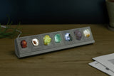 Seven Chakras Theme,  8 Pieces Gift Pack, Crystal Display, Meditation Healing